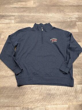 Men’s Mackinac Island Navy Quarter‑Zip Sweatshirt